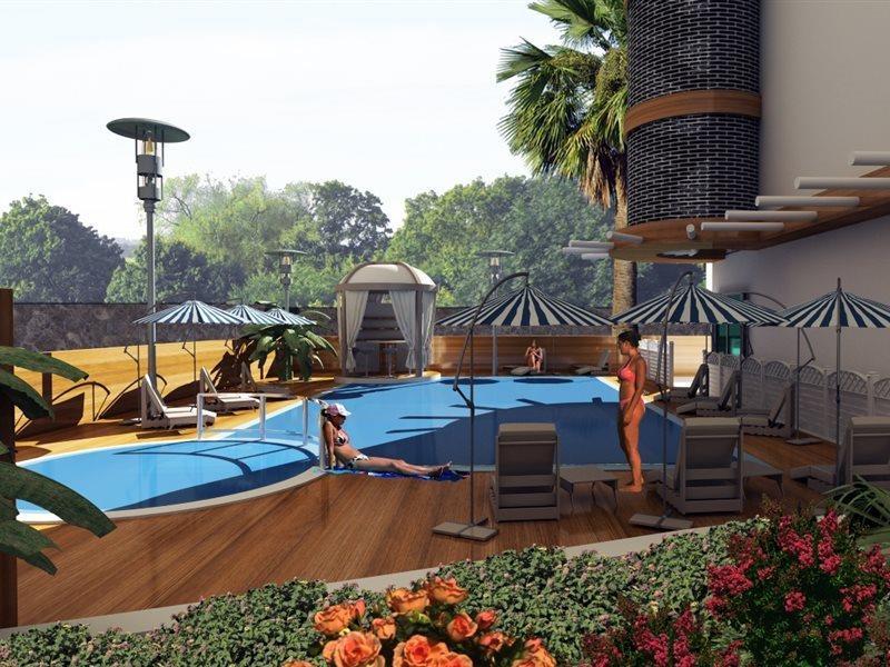 אלאניה Kleopatra Blue Hawai Hotel מראה חיצוני תמונה